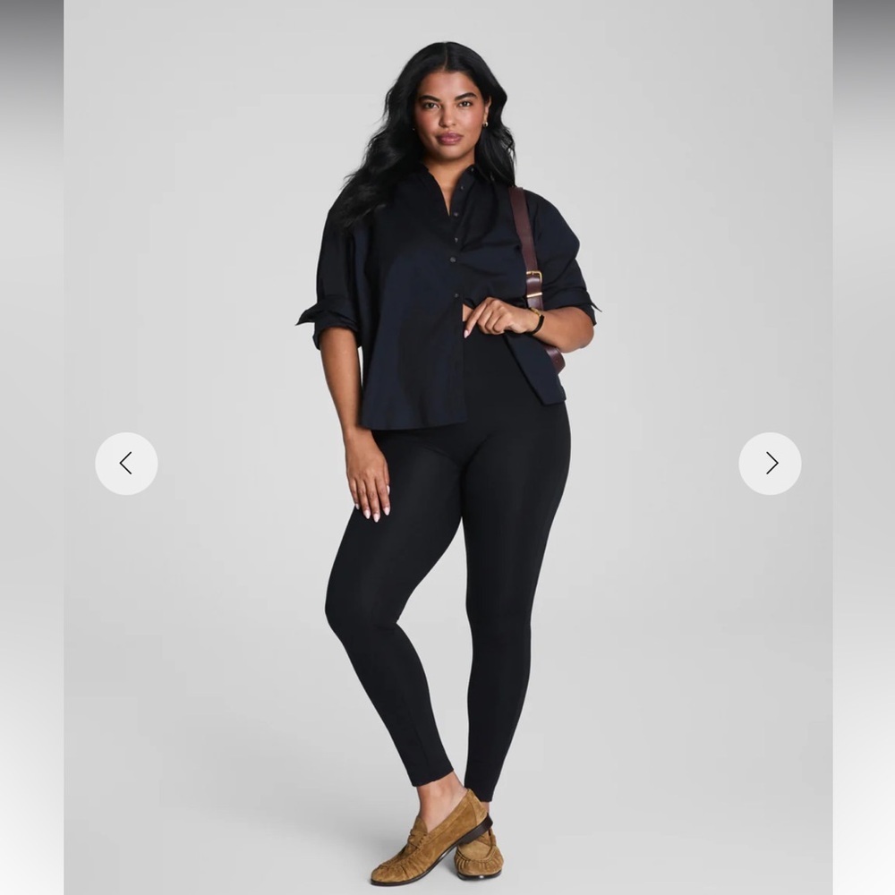 👯‍♀️ SPANXshape Everyday Black Leggings-size L, petite length {NWT}